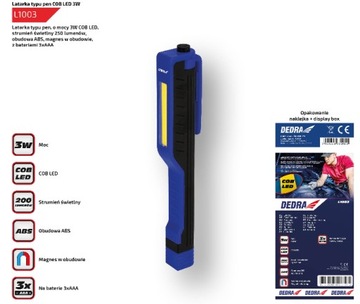 DEDRA L1003 LATARKA 3W COB LED