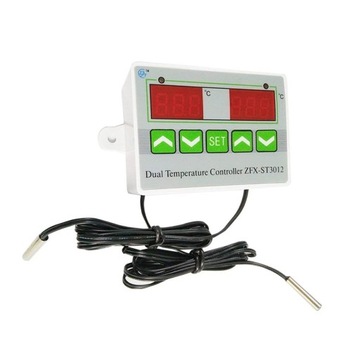 REGULATOR TEMPERATURY 2 KANAŁOWY CYFROWY ALARM