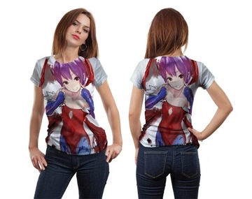 KOSZULKA FULLPRINT T-shirt ANIMA MANGA L NADRUK 3D