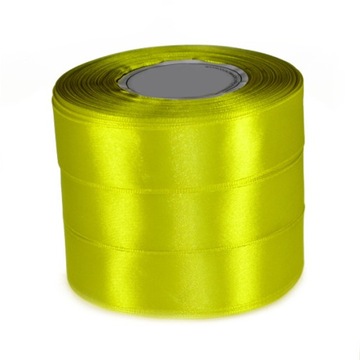 Wstążki satynowe 25 mm KANARKOWY 8070 32M ROLKA