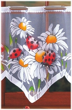 Короткая кухонная штора, разноцветная LODYBUGS FLOWERS 70см 623568