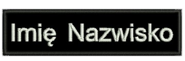 naszywka imiennik, name patch,własny wzór nazwisko