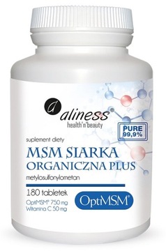 MSM Siarka organiczna Aliness OPTIMSM 180tab 99,9%