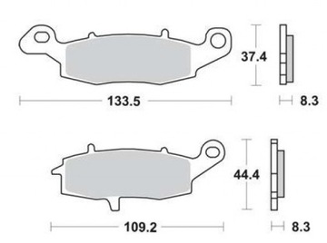 ЗАДНИЕ ТОРМОЗНЫЕ КОЛОДКИ TRW KAWASAKI ZR-7 750 99-