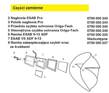 Внутренняя линза для козырька ESAB ORIGO-TECH