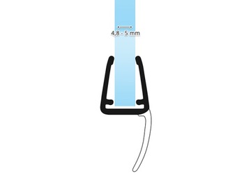 ПРОКЛАДКА ДЛЯ ДУШЕВОЙ КАБИНЫ 4,8–5мм UK25-05 1м