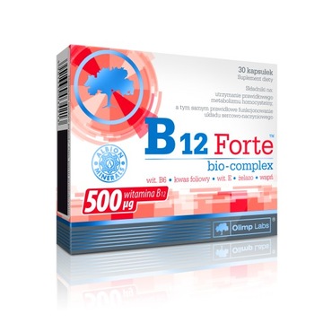 OLIMP B12 FORTE BIO-COMPLEX 30kaps WITAMINY SERCE