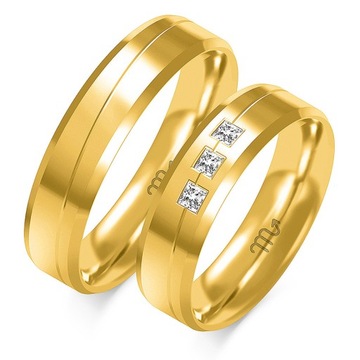 Złote Obrączki Comfort Fit 8K MODEL OE-347