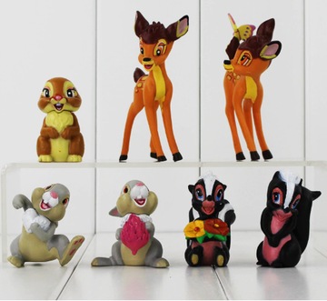 BAMBI JELONEK TUPTUŚ 7 SZTUK ZESTAW Disney