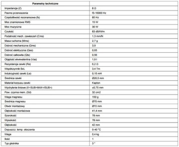 Низко-среднечастотный динамик Monacor SPH-75/8 HiFi