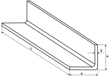 Kątownik stalowy z g 25x25x2 1500mm