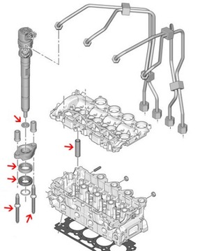 РЕМКОМПЛЕКТ ПРОКЛАДКИ ИНЖЕКТОРА PSA 1.6HDI