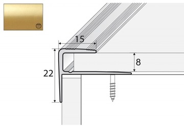 A60 Listwa aluminiowa schodowa 120cm ZŁOTO