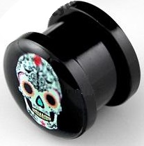 TUNELE PLUGI TUNEL PLUG AKRYLOWY SKULL 8 mm