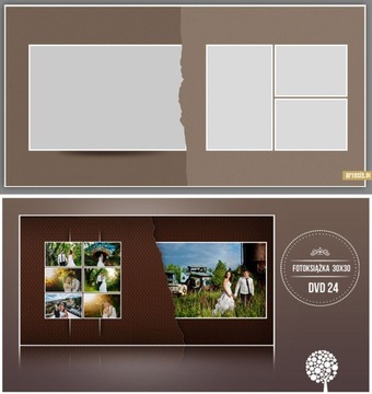 Свадебная фотокнига, фотоальбом, шаблоны DVD, 24 дизайна, 30x60