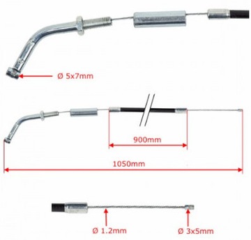 Трос газа Romet Ogar 205 Gat I Polska Gat I