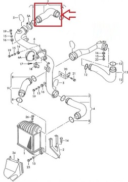 ШЛАНГ ТУРБО ИНТЕРКУЛЕРА SEAT AUDI VW 1J0145762BJ