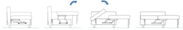 Диван угловой NEST с функцией сна cornea SPRINGS