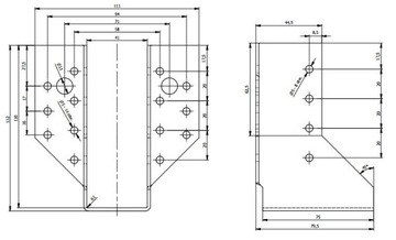 СОЕДИНИТЕЛЬ КРОНШТЕЙНА БАЛКИ WB5 41x110 СЕРТИФИКАТ