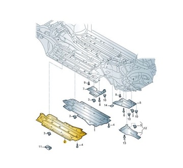 Новый оригинальный кожух ходовой A6 ​​C6 RIGHT ASO 4F0825208H