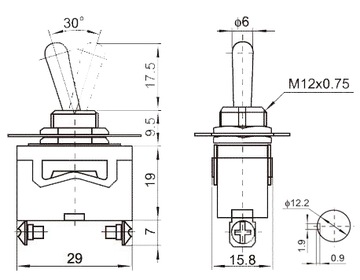 ГЕРМЕТИЧНЫЙ ВЫКЛЮЧАТЕЛЬ 12-230В TS-301