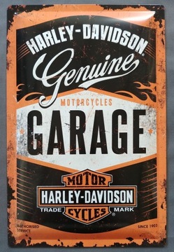 Tablica szyld HARLEY-DAVIDSON GARAGE metal 40x60