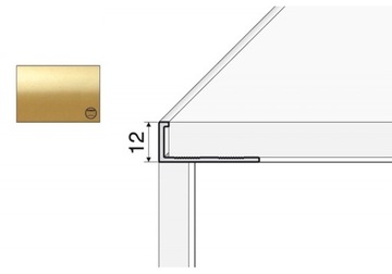 A52 Listwa krawędziowa 12mm ZŁOTO 200cm