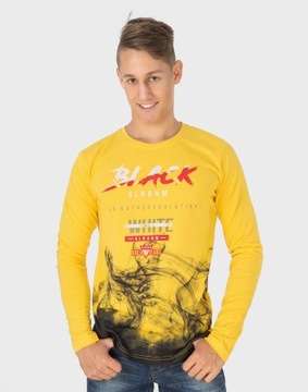 Koszulka Męska Bawełniana Podkoszulek Męski z Długim Rękawem Long 1003-4 XL