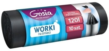 GOSIA WORKI NA ŚMIECI 120L 10SZT BARDZO MOCNE