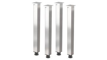 4 X NOGA DO STOŁU BLATU H 710 MM REGULOWANA CHROM