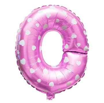 Balon Litery Literki Balon Różowa Roczek Literka O