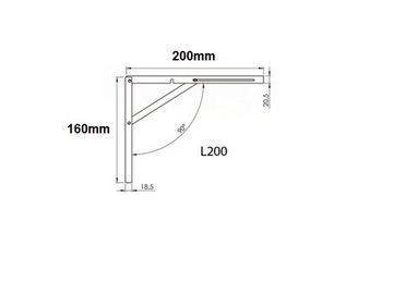 СКЛАДНОЙ КРОНШТЕЙН ПОД ПОЛКОЙ ПОЛКИ УГЛОВОЙ КРОНШТЕЙН НАПОЛЬНЫЙ КОВрик ПОЛКА L-200 AIRTIC