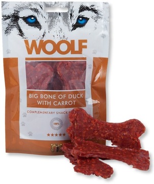 WOOLF big bone of duck with carrot 100g KACZKA 85%