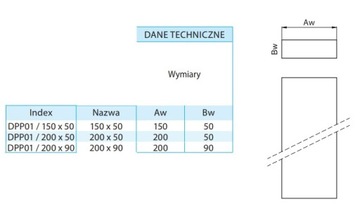 Прямоугольный швеллер оцинкованный 0,5MB 500 мм FI150/50