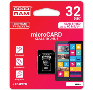 КАРТА ПАМЯТИ GOODRAM MICRO SD 32 ГБ КЛАСС 10 UHS