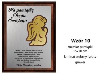 Prezent na chrzest święty Pamiątka chrztu grawer