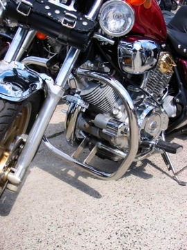 YAMAHA XV 750 / 1100 VIRAGO Gmol przedni, Polerowana Stal Nierdzewna