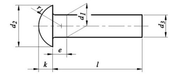 10x35 Nit nity stalowe łeb kulisty DIN 660 5szt.