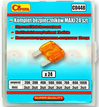 АВТОМОБИЛЬНЫЕ ПРЕДОХРАНИТЕЛИ MAXI FUSE SET