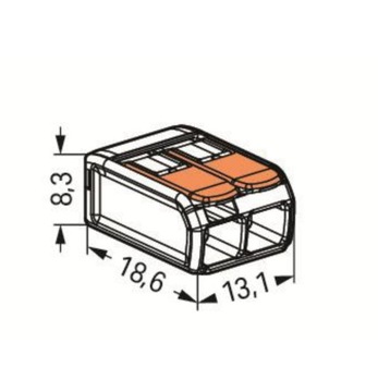 WAGO 221-412 универсальный быстроразъемный разъем 2x0,2-4 мм2 1 шт = 10 шт.