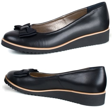 -20% PÓŁBUTY-BALERINY(BK) NA KOTURNIE,SKÓRA 39