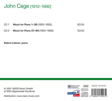 John Cage Music for Piano 1–84 (2CD)