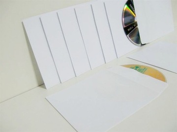 Конверты бумажные для дисков без окна, белые, 500 шт.