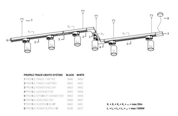 NOWODVORSKI 7583 MONO RAIL ЛАМПЫ ПРОФИЛИ ЗОЛОТОЙ RAIL ОТРАЖАТЕЛЬ