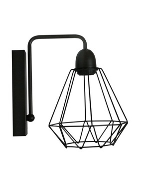 Nowoczesny kinkiet druciany retro loft czarny LED