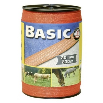 PASTUCH TAŚMA BASIC KONI 20MM / 200M POMARAŃCZOWA