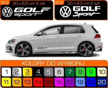 Наклейки VW GOLF, 12 УЗОРОВ, НАБОР из 2 штук!