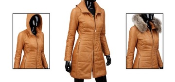 Dámsky kožený kabát prešívaný DORJAN ANG084A S