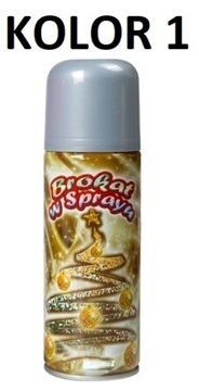 BROKAT W SPRAYU ZŁOTY SREBRNY CZERWONY 250ML SPRAY