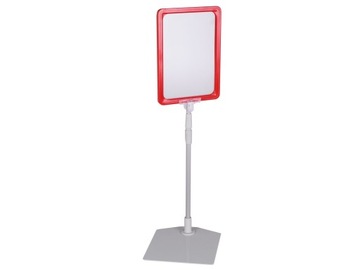 STOJAK TELESKOPOWY Z RAMKĄ PLAKATOWĄ MAŁY A4 REKLAMA MENU ULOTKA INFORMACJA